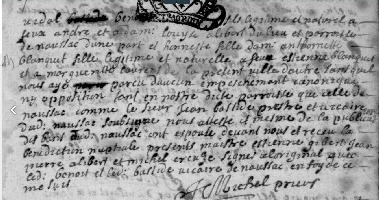 Mariage de Vidal Benoit et Antoinette Blanquet 1692.jpg
